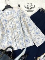 کت لینن تمام گلدوزی - Image 2