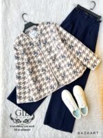 کت لینن تمام گلدوزی - Image 3