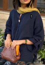 شومیز کنفی دکمه چوبی - Image 6