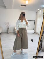 دامن شلواری جلو دکمه