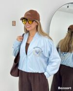 بامپر تنیسی پشت گلدوزی کتان استانبول