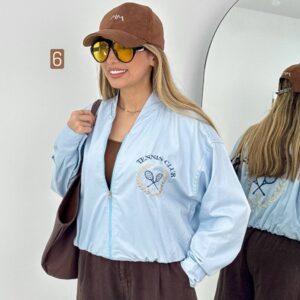 بامپر تنیسی پشت گلدوزی کتان استانبول