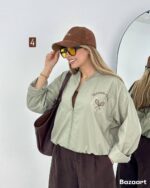 بامپر تنیسی پشت گلدوزی کتان استانبول - Image 4