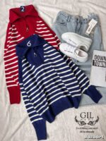 بافت راه راه نیم زیپ - Image 9