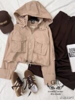 بارونی کراپ کلاه دار - Image 4