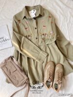 مانتو دوتیکه گلدوزی - Image 6