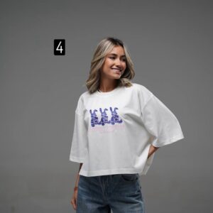 تیشرت کراپ LEVELY 4 ever