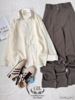 شومیز راه راه شیشه ای KTN - Image 9