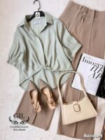 شومیز گره ای شیشه ای - Image 2