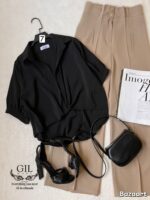 شومیز گره ای شیشه ای - Image 3