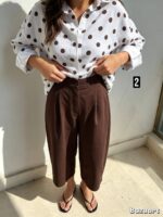 شومیز کنفی پترن خالدار - Image 5