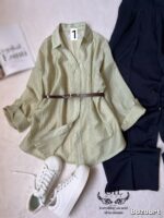 شومیز چروک شیشه ای آستین پاگن - Image 2