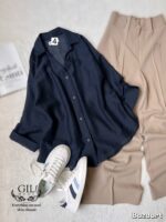 شومیز چروک شیشه ای آستین پاگن - Image 7