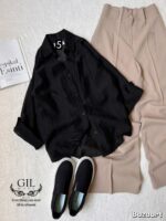 شومیز چروک شیشه ای آستین پاگن - Image 8