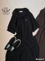 پیراهن سیلک پولوشرتی prada - Image 5