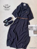 پیراهن سیلک پولوشرتی prada - Image 4